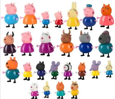 Peppa Pig Playset Family Gift Kid Toy Character Cake Toppers Doll Figure Plastic • $26.99