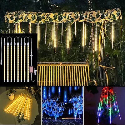 192 LED Rain Tree String Lights 8 Tubes Garden Party Xmas Outdoor String Lights  • $10.66