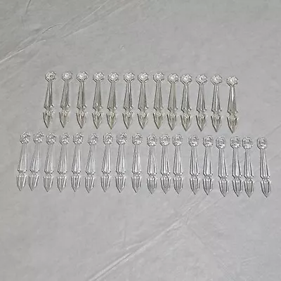 31 Pcs Vintage Christmas Tree Clear Plastic Prism Icicles 3-3.5  Hong Kong • $21.99