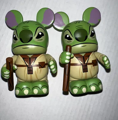 2 Disney Vinylmation Star Wars Disney Characters Series Stitch As YODA Complete • $10.44