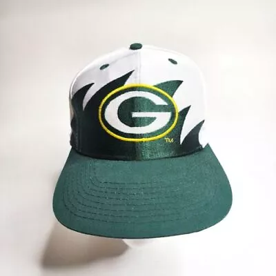 Vintage Logo 7 Shark Tooth Green Bay Packers Super Bowl Snapback Hat • $72.03