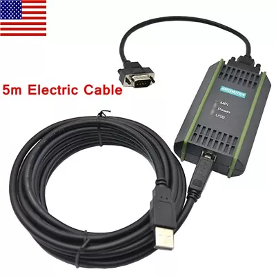 $32.99 • Buy New PLC Cable For Siemens S7 200/300/400 Adapter 6ES7 972-0CB20-0XA0 USB-MPI+ PC