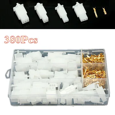 380Pcs 2/3/4/6 Pin Way Connectors Motorcycle Electrical Wire Terminal Block Kit • £14.79