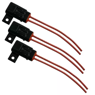 3 Pack ATO ATC Waterproof In-Line Blade Fuse Holder 14 Gauge AWG Tinned Marine • $17.23