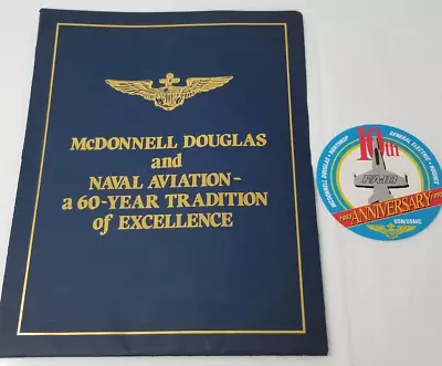 McDonnell Douglas Folder Sticker 60th Naval 10th Anniversary FA/18 1986 • $19.95