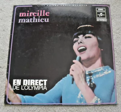 Mireille Mathieu En Direct De L'Olympia Chanson Pop World 12  Live Record LP • $54.99