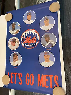 1969 New York Mets Miracle Let's Go Mets 24x36 Vintage Poster Tom Seaver Nm+ • $60