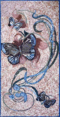 BM002 19.69 ×39.37  Flying Butterflies Marble Mosaic Art • $1009