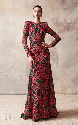 Naeem Khan Ribbon Embroidered Gown Size 12 • $4990