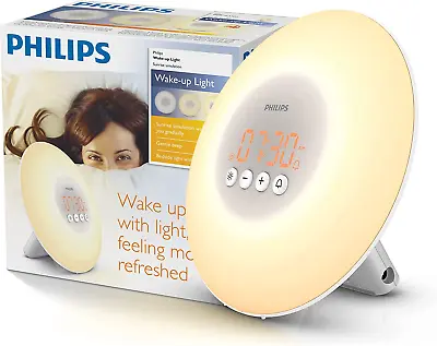$207.95 • Buy Philips Wake-Up Light Alarm Clock With Sunrise Simulation, White (HF3500/60)