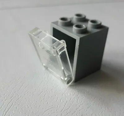 LEGO Light Bluish Grey Box 2 X 2 X 2 With Translucent Door • $3.95