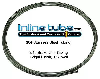 Stainless Steel Brake Line Tubing Kit 3/16 Od 20 Foot Coil Roll An 45 Flare Usa • $30