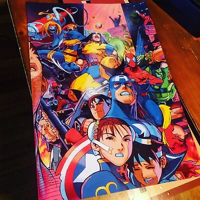 Marvel Super Heroes Vs Street Fighter Poster 13 X 19 • $8