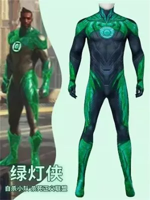 Justice League Green Lantern Cosplay Costume Jumpsuit Bodysuit Men's Uniform Set • $59.80