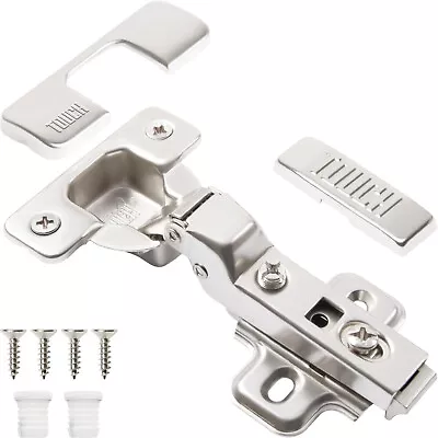 FRAMELESS 3/8  Overlay Cabinet Door Hinge Concealed Euro Half Overlay H-Quality • $7.49