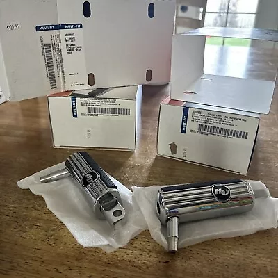 New OEM Harley Chrome Defiance Rider Foot Pegs Multi Fit Sportster 50500533 • $80