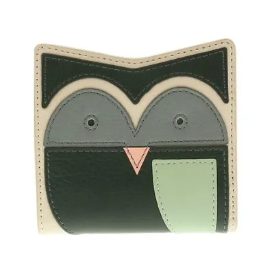 £16.50 • Buy Fossil New Owl Mini Leather Wallet Purse Rfid Secure Forest Green Cream £45 Gift