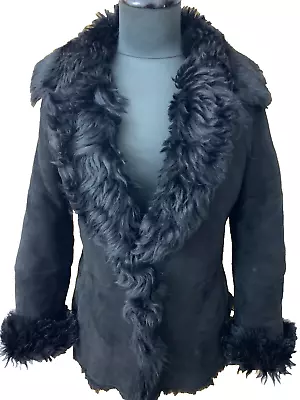 Whistles Real Sheepskin Toscana Coat Shearling Fur Jacket UK 8-10 EU36 US 6 • $160.31