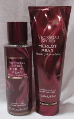 Victoria's Secret Fragrance Mist & Lotion Set 2 MERLOT PEAR Blackberry Fruit • $37.65