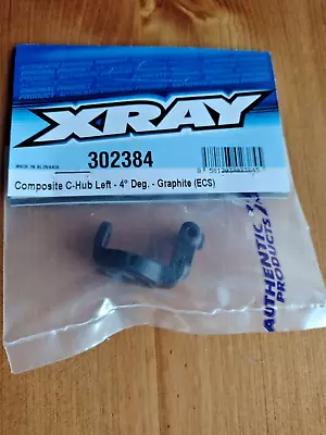 XRAY 302384 Composite C-Hub Left - 4 Degree - Graphite (ECS) T2 T3 T4 T4F • £7.79