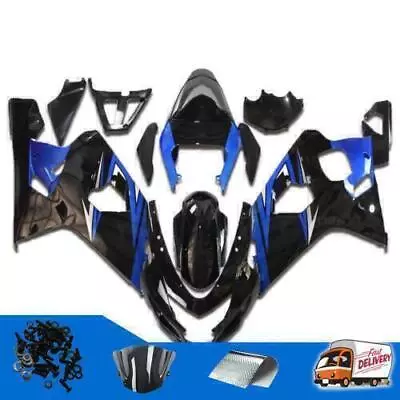 DS Injection Mold Black Blue ABS Fairing Fit For  04 05 GSXR 600 750 I084 • $409.99