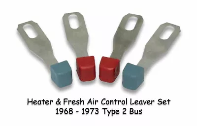 Vw Type 2 Bus 1968-1973 Baywindow Dash Heater Fresh Air Vent Control Lever Set • $30