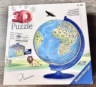 $31.99 • Buy Ravensburger Children's World Globe 180 Pieces 3D Puzzle