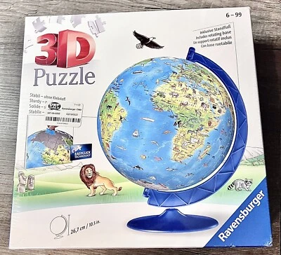 $31.99 • Buy Ravensburger Children's World Globe 180 Pieces 3D Puzzle