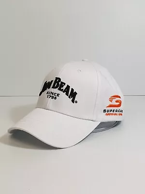 Jim Beam Supercars Official White Embroidered Snapback Cap • $29.99