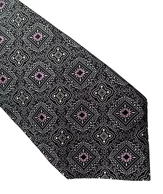 Daniel Cremieux Nwt Black Gray Silk Seven 7 Fold Hand Made In Italy Neck Tie • $36.99