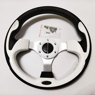 Universal MOMO Imitative Racing Car Steering Wheel 13  31 Cm White Silver Horn • $44.89