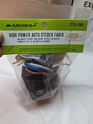 Vintage 1980s Car Stereo Accessory - Archer High Power Auto Stereo Fader - New! • $2.57