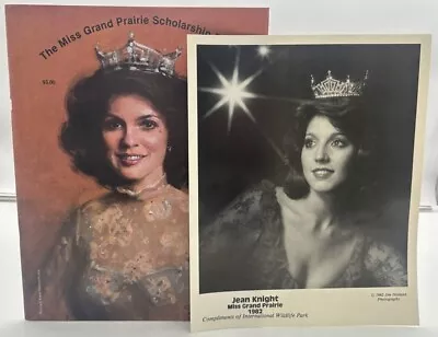 1982 Miss Grand Prairie Texas Pageant Program & Photo Of Winner / Miss America • $9.95