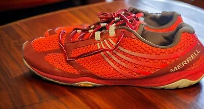 Merrell Womens Performance Shoes Pace Glove 3 Size 10 Redlight Blue Vibram Soles • $32.93