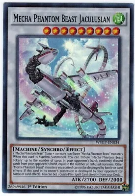 1 X Mecha Phantom Beast Jaculuslan - WSUP-EN034 - Super Rare - 1st Edition Near  • $1.93