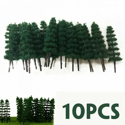 10PC Miniature Pine Trees Model Train Garden Park Wargame Scenery Layout Diorama • $4.51