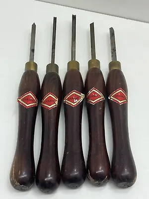 Vintage 5 Pc. HENRY TAYLOR Diamic Gouge/chisel Set Made In Sheffield England • $75