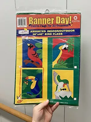 VTG 1993 Tropical Toucan Banner/ Poster NEW SEALED • $15