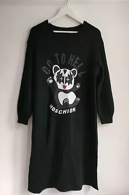 Size 14 Monschino Panda Long Sweater Dress Color Black  • £35