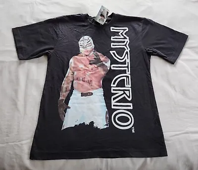WWE Wrestling Rey Mysterio Boys Black Printed Short Sleeve T Shirt Size 7 NOS • $19.99
