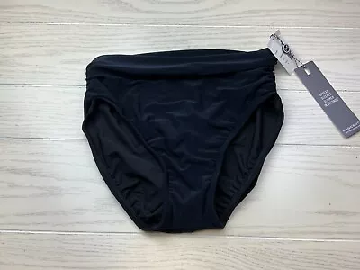 Magicsuit Shirred Bikini Bottoms Women's Size 8 Black NEW MSRP $78 • $36.43