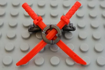 Lego Ninjago NINJA Dark Grey SCABBARD And BRIGHT RED KATANA SWORD Minifig Weapon • $9.99
