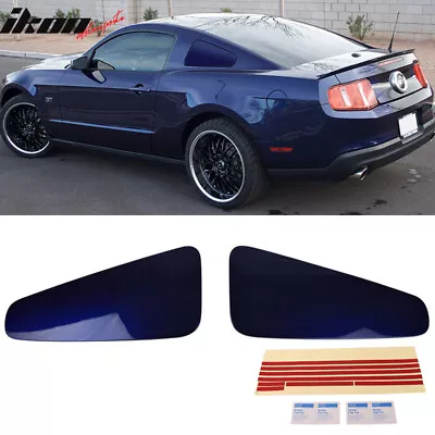 Fits 10-14 Ford Mustang GT350 Style Side Quarter Window Louver Painted Blue #L6 • $55.99