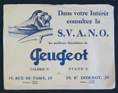 1930 PEUGEOT S.V.A.N.O. Envelope Car Mascot Radiator Cap • $45.82