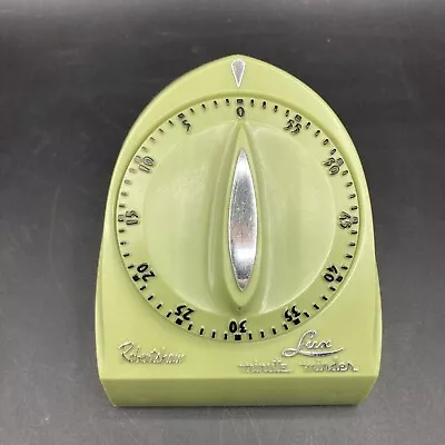 Vintage Robertshaw Lux Minute Minder Olive Green Kitchen Timer • $29.99