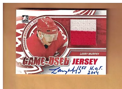 Larry Murphy Autographed 2012/13 Itg Motown Madness Game Used Jersey M-22 Hof 04 • $89.95