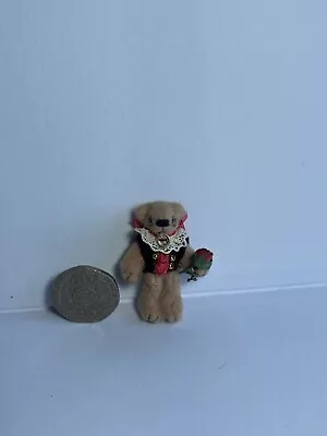 OOAK Miniature Dressed Bear By Cottage Kitty Miniatures • £9.99