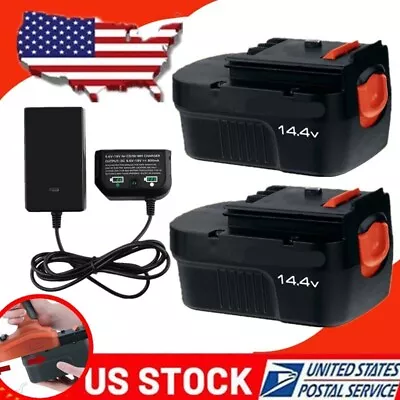 For BLACK+DECKER 14.4V Slide Battery HPB14 FIRESTORM FSB14 499936-34 A14 Charger • $42