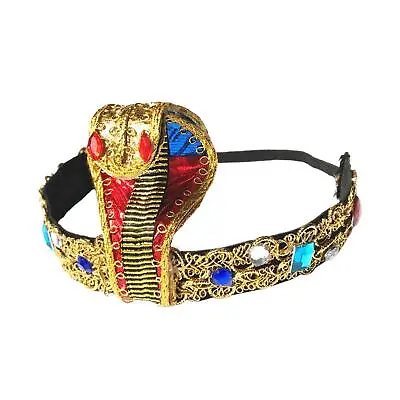 Novely Egypt Queen Headdress Crown Stylish Egyptian Theme Costume Snake Headband • £5.84