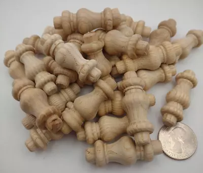 1-11/16  X 5/8  Unfinished Wooden Mini Spindles *OAK* (25pc) Packs Lot #SPIN06 • $14.92